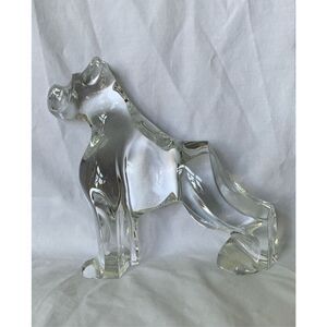 Baccarat Crystal Glass Boxer Dog Figurine CHIPPED EARS